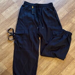 G.I.L.I. Black Cargo Joggers for Women